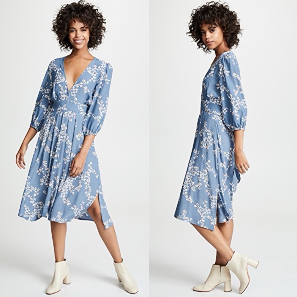 LAST ONE Faithfull the Brand Chloe Midi Dress NWT - Picture 10 of 16